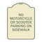 Signmission No Motorcycle or Scooter Parking on Sidewalk Heavy-Gauge Aluminum Sign, 24" x 18", TG-1824-23840 A-DES-TG-1824-23840 - alternate 1